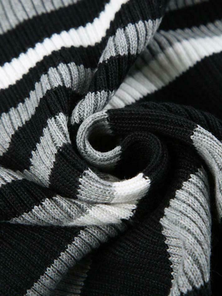 Y2K Aesthetic Off-Shoulder Sweater: Coquette & Grunge Style Contrast Color Slim Fit Y2K Aesthetic Off-Shoulder Sweater: Coquette & Grunge Style Contrast Color Slim Fit