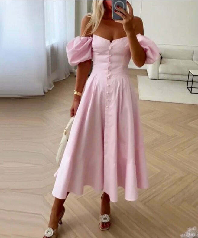 Y2K Aesthetic Off-Shoulder Sweet Waist Dress - Coquette Style Grunge Fashion Women's Clothing Y2K Aesthetic Off-Shoulder Sweet Waist Dress - Coquette Style Grunge Fashion Women's Clothing