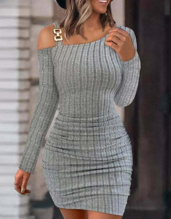 Y2K Aesthetic Off-Shoulder Tight Dress - Coquette Grunge & Pastel Goth Style Y2K Aesthetic Off-Shoulder Tight Dress - Coquette Grunge & Pastel Goth Style