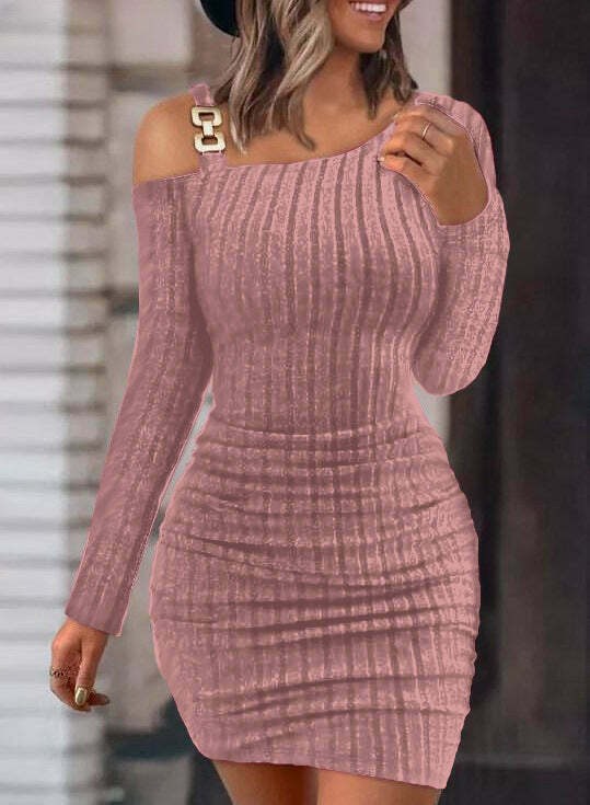 Y2K Aesthetic Off-Shoulder Tight Dress - Coquette Grunge & Pastel Goth Style Y2K Aesthetic Off-Shoulder Tight Dress - Coquette Grunge & Pastel Goth Style