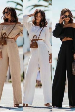 Y2K Aesthetic Off-Shoulder Top & Straight Pants Suit for Women - Coquette & Grunge Style Fashion