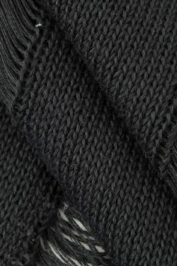 Y2K Aesthetic Off-The-Shoulder Knit Romper with Distressed Detail