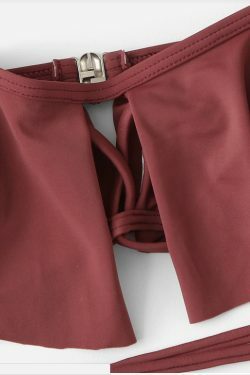 Y2K Aesthetic Off Shoulder Bikini Set for Women - Coquette Style Grunge Fashion with a Sexy Twist