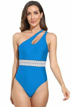 Y2K Aesthetic One-Shoulder Ribbon Swimsuit - Coquette Style Cute Top for Women