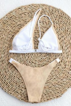 Y2K Aesthetic One-Shoulder Swimsuit in Solid Color