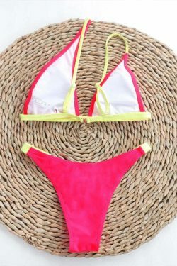 Y2K Aesthetic One-Shoulder Swimsuit in Solid Color