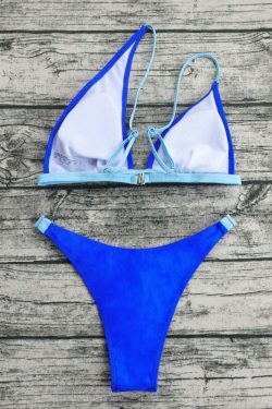 Y2K Aesthetic One-Shoulder Swimsuit in Solid Color