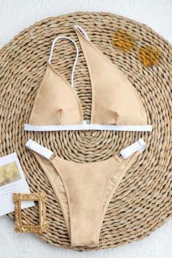 Y2K Aesthetic One-Shoulder Swimsuit in Solid Color