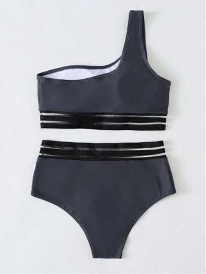 Y2K Aesthetic One-Shoulder Triangle Swimsuit for Women - Coquette Style Summer Swimwear Y2K Aesthetic One-Shoulder Triangle Swimsuit for Women - Coquette Style Summer Swimwear