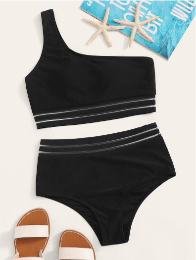 Y2K Aesthetic One-Shoulder Triangle Swimsuit for Women - Coquette Style Summer Swimwear Y2K Aesthetic One-Shoulder Triangle Swimsuit for Women - Coquette Style Summer Swimwear