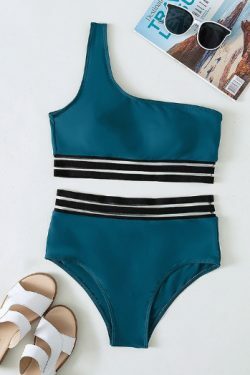 Y2K Aesthetic One-Shoulder Triangle Swimsuit for Women - Coquette Style Summer Swimwear