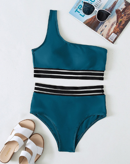 Y2K Aesthetic One-Shoulder Triangle Swimsuit for Women - Coquette Style Summer Swimwear Y2K Aesthetic One-Shoulder Triangle Swimsuit for Women - Coquette Style Summer Swimwear