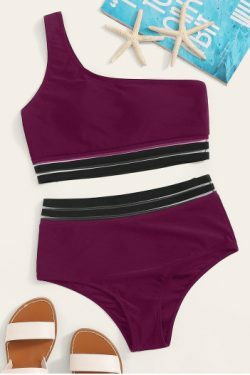 Y2K Aesthetic One-Shoulder Triangle Swimsuit for Women - Coquette Style Summer Swimwear