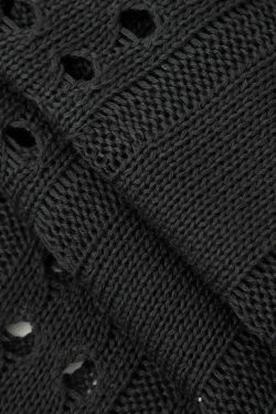 Y2K Aesthetic Openwork Knit Sleeveless Cover Up Dress