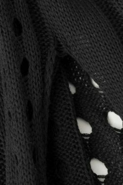 Y2K Aesthetic Openwork Knit Sleeveless Cover Up Dress