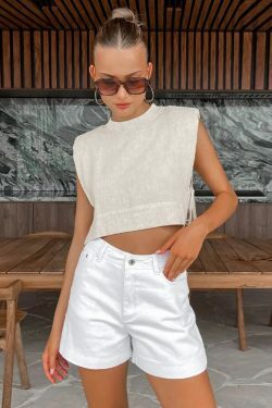 Y2K Aesthetic Out And About Linen Set for Women - Coquette Style Vacation Fashion