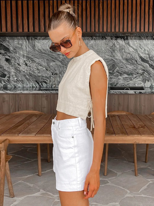 Y2K Aesthetic Out And About Linen Set for Women - Coquette Style Vacation Fashion Y2K Aesthetic Out And About Linen Set for Women - Coquette Style Vacation Fashion