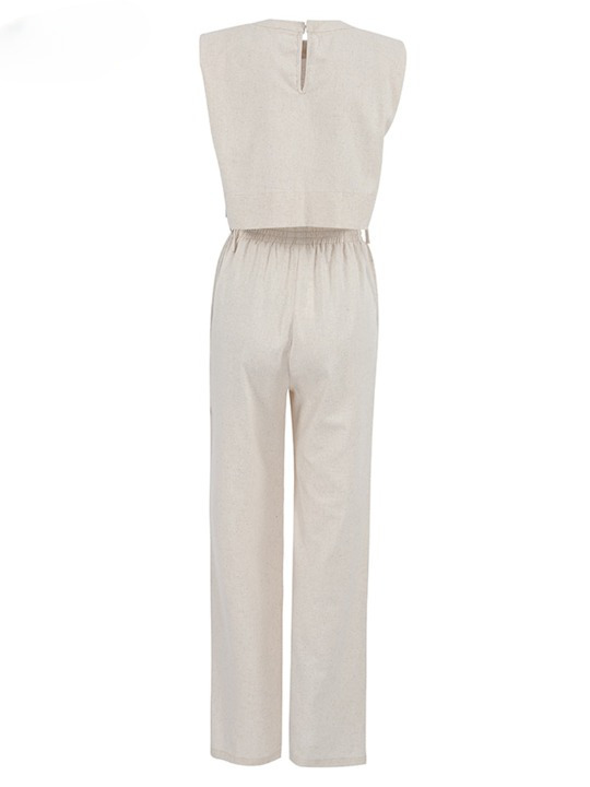 Y2K Aesthetic Out And About Linen Set for Women - Coquette Style Vacation Fashion Y2K Aesthetic Out And About Linen Set for Women - Coquette Style Vacation Fashion