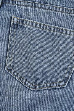 Y2K Aesthetic Outline Embroidery Mom Jeans - Coquette Grunge Fashion for Women