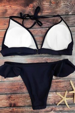 Y2K Aesthetic Padded Frilly String Bikini for Niche Women Fashion