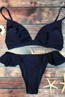 Y2K Aesthetic Padded Frilly String Bikini for Niche Women Fashion