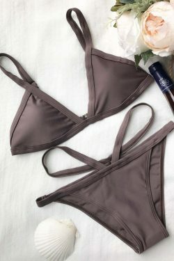 Y2K Aesthetic Padded V Strap Thong Bikini Set in Coquette Style