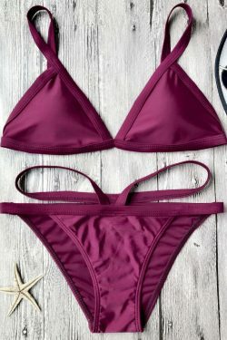 Y2K Aesthetic Padded V Strap Thong Bikini Set in Coquette Style
