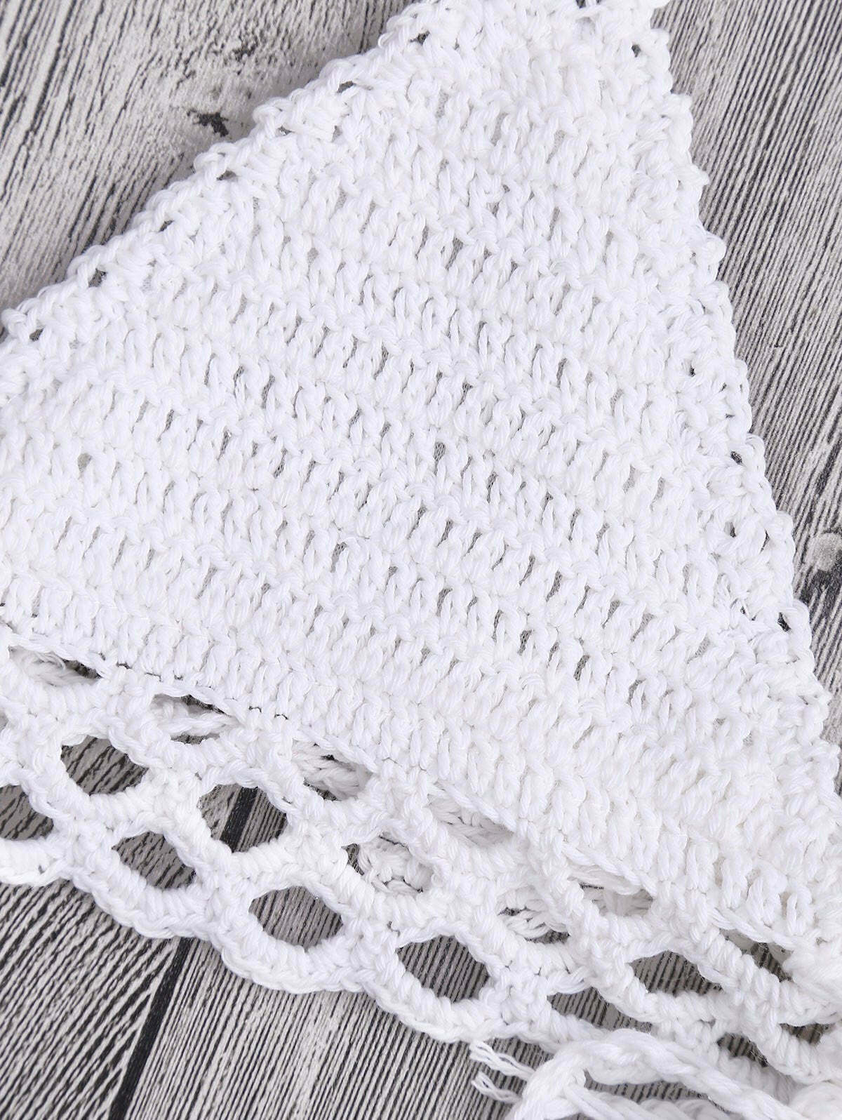 Y2K Aesthetic Paisley Crochet Bandage Bikini for Women - Coquette & Grunge Style Fashion