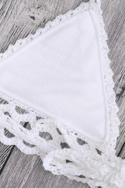 Y2K Aesthetic Paisley Crochet Bandage Bikini for Women - Coquette & Grunge Style Fashion