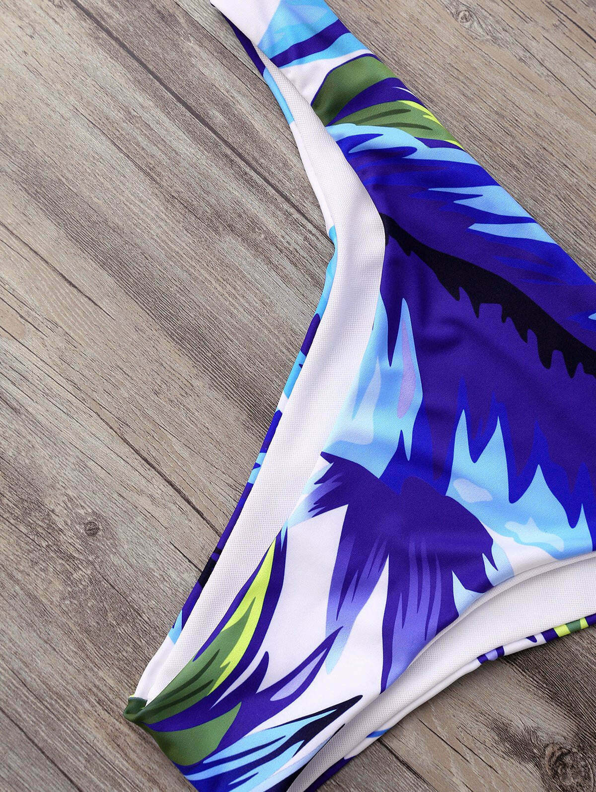 Y2K Aesthetic Palm High Neck Thong Bikini Set - Retro Coquette Style Swimsuit for Women Y2K Aesthetic Palm High Neck Thong Bikini Set - Retro Coquette Style Swimsuit for Women