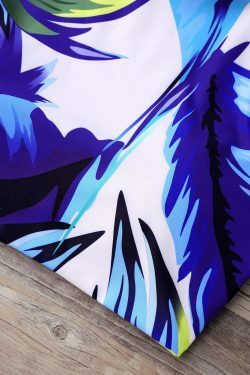 Y2K Aesthetic Palm High Neck Thong Bikini Set - Retro Coquette Style Swimsuit for Women