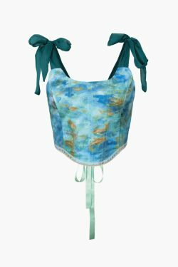 Y2K Aesthetic Palm Springs Bustier Top - Coquette Style Grunge Fashion for Women