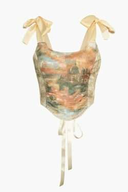 Y2K Aesthetic Palm Springs Bustier Top - Coquette Style Grunge Fashion for Women