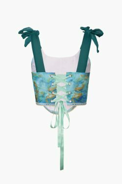 Y2K Aesthetic Palm Springs Bustier Top - Coquette Style Grunge Fashion for Women