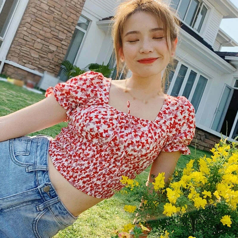 Y2K Aesthetic Pandora Ruched Tie-Up Crop Top - Coquette Style Grunge Fashion for Women Y2K Aesthetic Pandora Ruched Tie-Up Crop Top - Coquette Style Grunge Fashion for Women