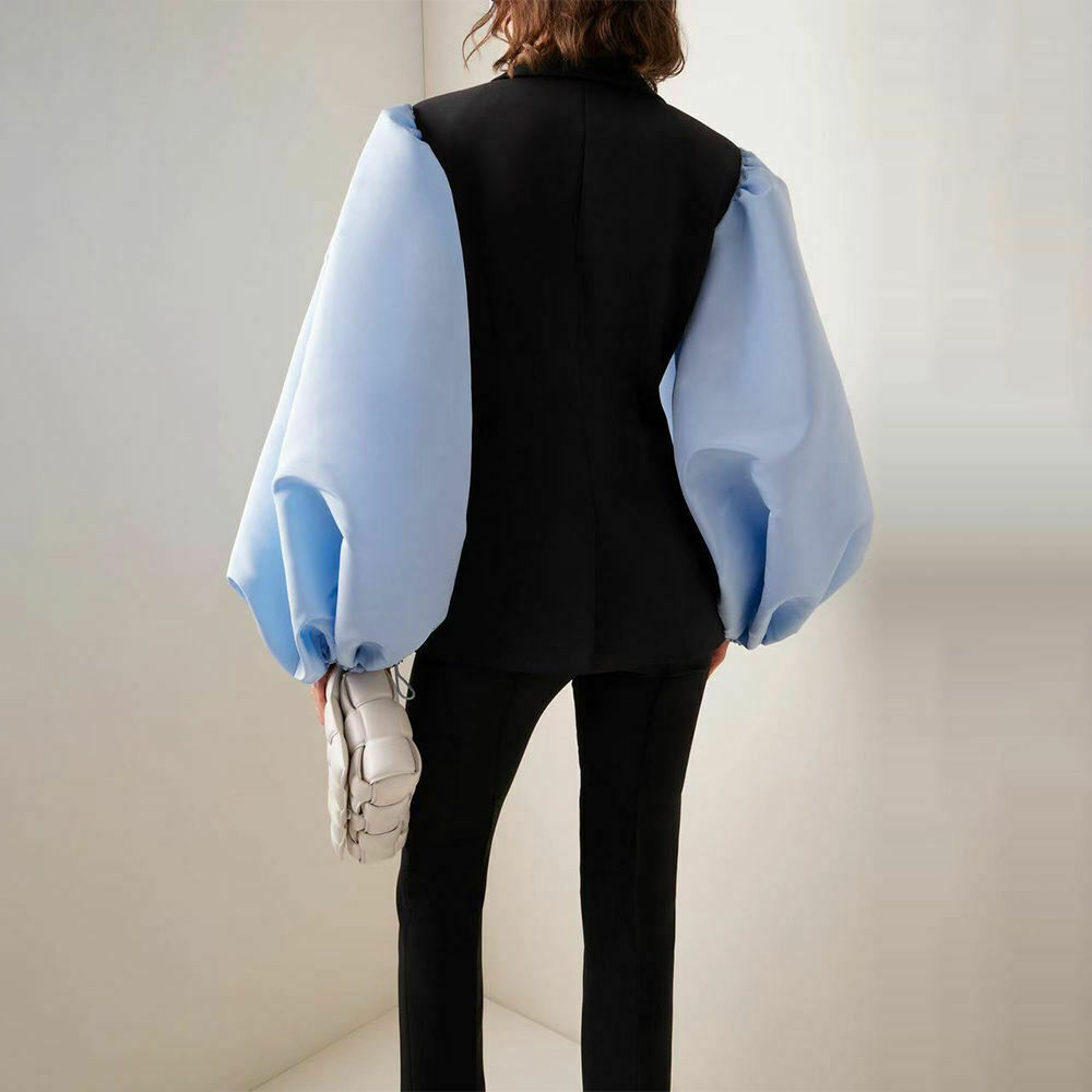 Y2K Aesthetic Patch Vest Suit with Blouse and Pant - Coquette Grunge Fashion for Women