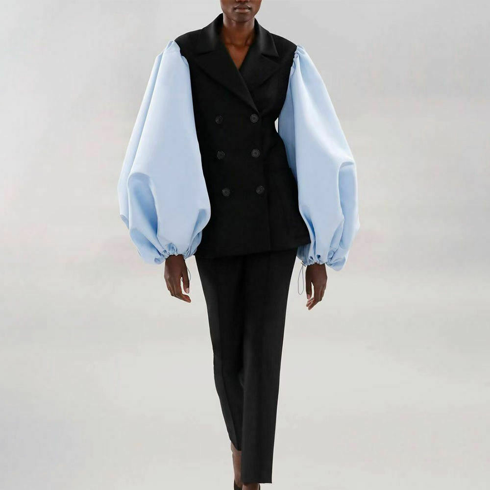 Y2K Aesthetic Patch Vest Suit with Blouse and Pant - Coquette Grunge Fashion for Women