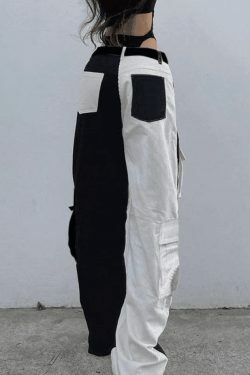 Y2K Aesthetic Patchwork Corduroy Cargo Pants for Women - Coquette Style Grunge Fashion with a Twist