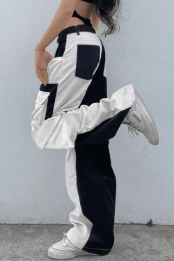 Y2K Aesthetic Patchwork Corduroy Cargo Pants for Women - Coquette Style Grunge Fashion with a Twist