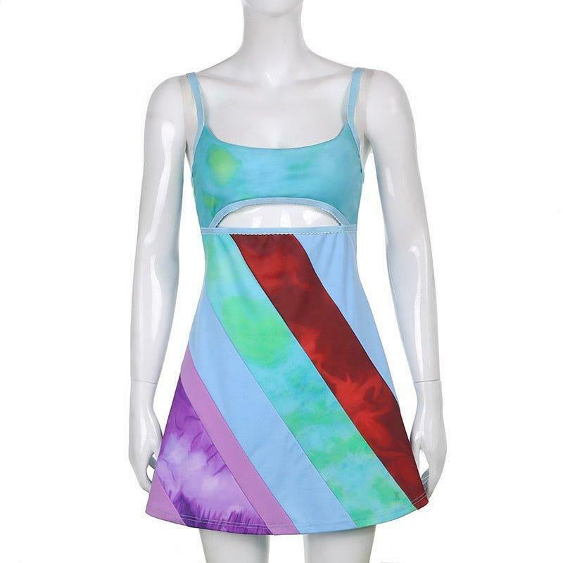 Y2K Aesthetic Patchwork Dress with Coquette Style and Grunge Flair Y2K Aesthetic Patchwork Dress with Coquette Style and Grunge Flair