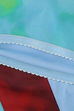 Y2K Aesthetic Patchwork Dress with Coquette Style and Grunge Flair