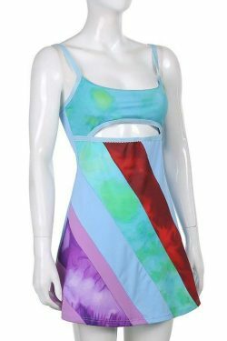 Y2K Aesthetic Patchwork Dress with Coquette Style and Grunge Flair