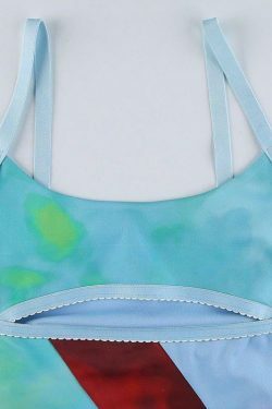 Y2K Aesthetic Patchwork Dress with Coquette Style and Grunge Flair