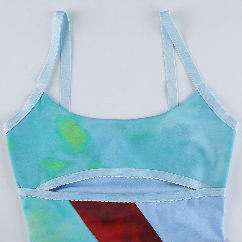 Y2K Aesthetic Patchwork Dress with Coquette Style and Grunge Flair Y2K Aesthetic Patchwork Dress with Coquette Style and Grunge Flair