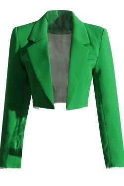 Y2K Aesthetic Petite Short Jacket: Coquette & Grunge Style Casual Suit