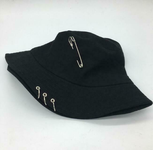 Y2K Aesthetic Pierced Bucket Hat for Women - Coquette, Grunge, Pastel Goth Fashion