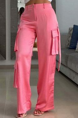 Y2K Aesthetic Pink Parachute Pants & White Short Shirt - Coquette Fashion for Women