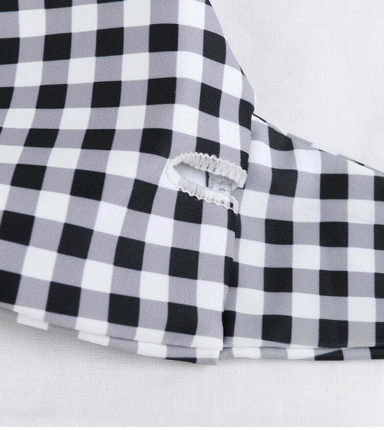 Y2K Aesthetic Plaid Strappy Bikini Set - Coquette Style for Women's Fashion Y2K Aesthetic Plaid Strappy Bikini Set - Coquette Style for Women's Fashion