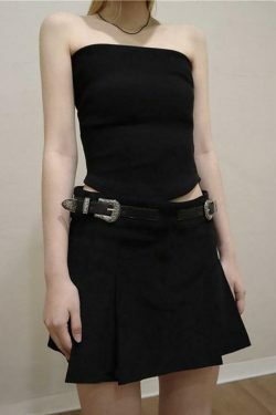 Y2K Aesthetic Plain Tube Top for Women - Coquette Style Grunge Fashion - Cute Pastel Goth Outfit