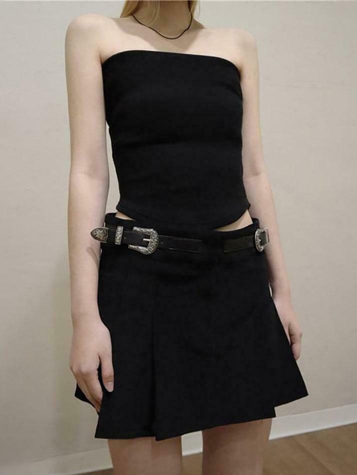 Y2K Aesthetic Plain Tube Top for Women - Coquette Style Grunge Fashion - Cute Pastel Goth Outfit Y2K Aesthetic Plain Tube Top for Women - Coquette Style Grunge Fashion - Cute Pastel Goth Outfit